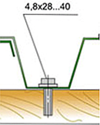 крепление профнастила