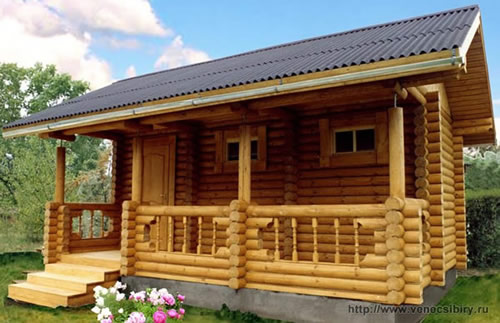 Бани из оцилиндрованного бревна