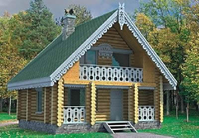 Баня с мансардой