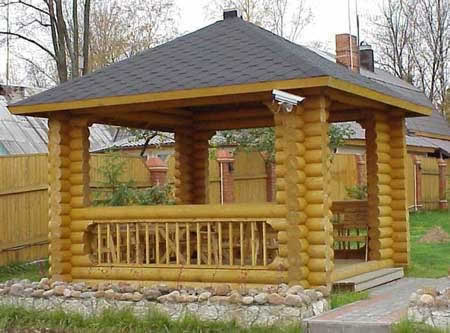 Беседка из калиброванного бревна
