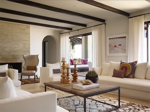 Потолочные балки в интерьере