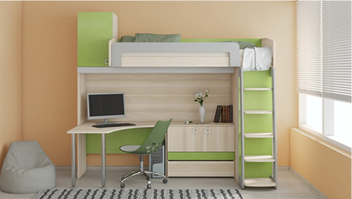 Кровать с зоной для уроков