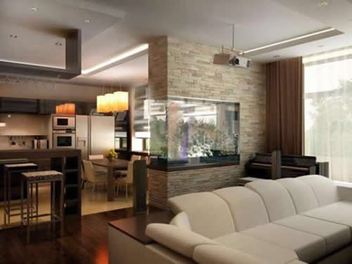 Фото совмещенной гостиной