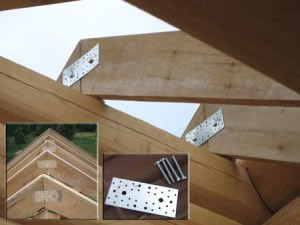крепление стропил пластинкой