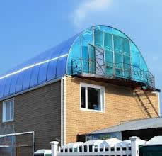 крыша арка из поликарбоната