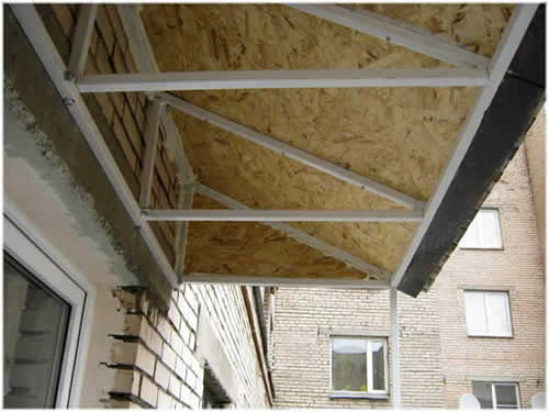 крыша на балкон 