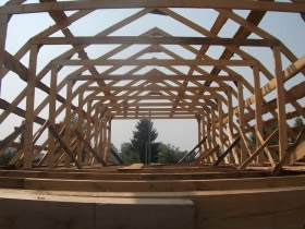 скатная крыша мансардного типа