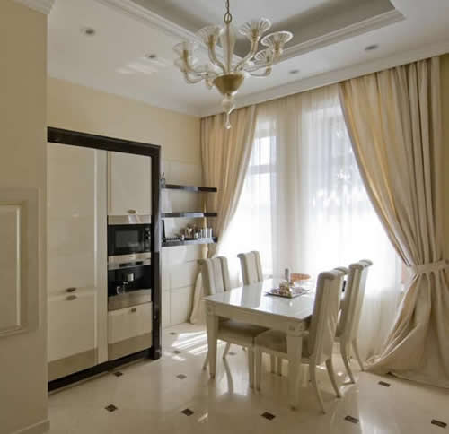 Кухонные шторы на люверсах