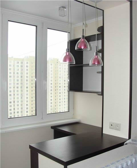 Ламинированные ДСП в отделке лоджии