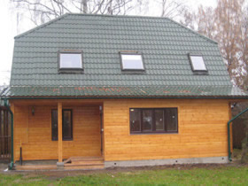 Баня с мансардным помещением