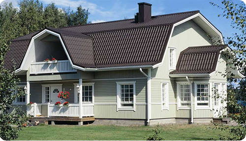 Для мансардной крыши лучше выбирать темные оттенки