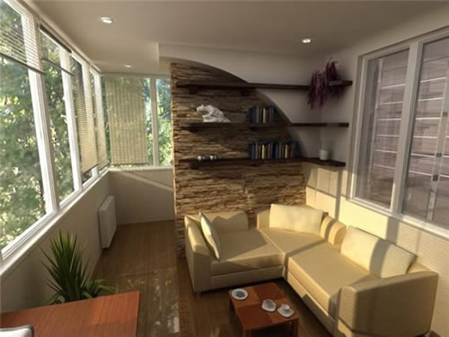 Дизайнерская отделка лоджии