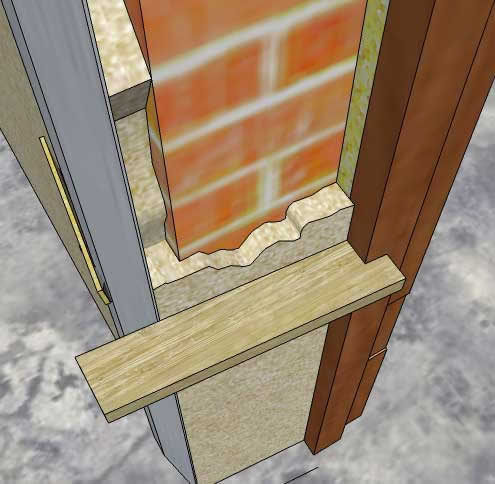 Оштукатуривание откоса по шаблону