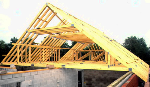 Монтаж наслонных стропил