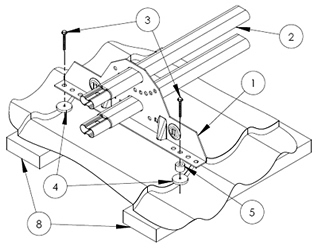 монтаж снегозадержателя