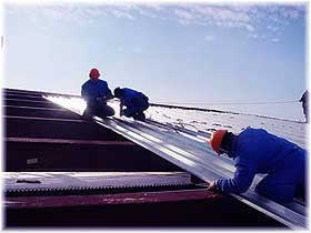 крепление профнастила