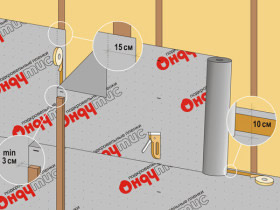схема монтажа мембраны