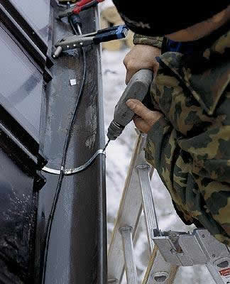 монтаж систем обогрева крыши