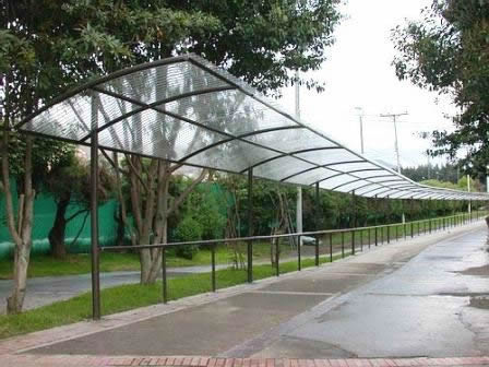 Навес из пластикового шифера