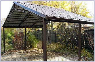 навесы из профнастила