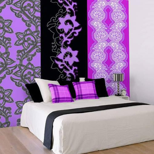 Дизайн спальни с помощью флизелиновых обоев