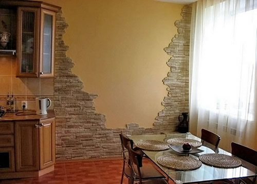 Отделка искусственным камнем