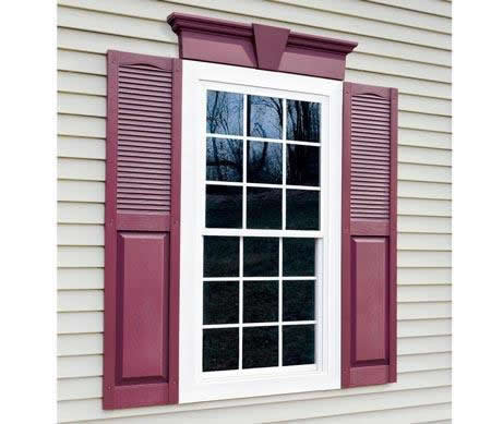 Комбинированные ставни и наличник