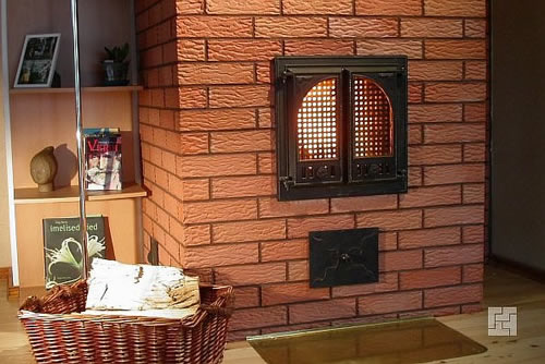 Отделка печи клинкером