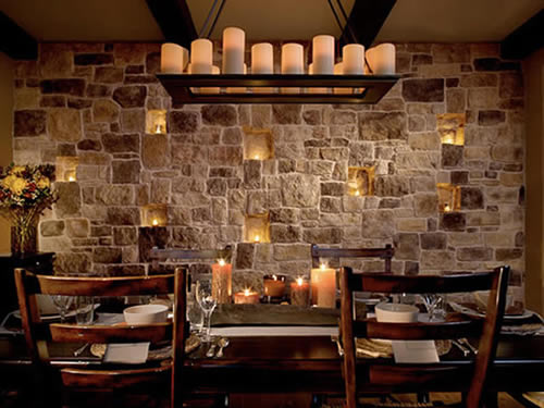 Отделка помещения под камень