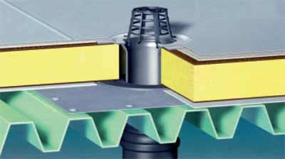 Воронка, для отведения воды с плоской кровли