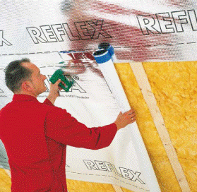 Крепление пароизоляционной пленки