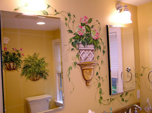 Переводная картинка на стене