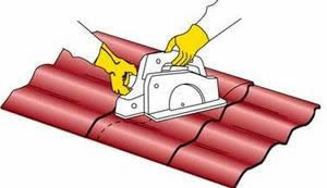 порезка листов металлочерепицы