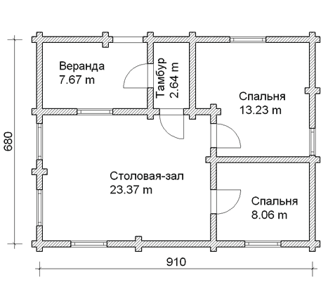 Проект одноэтажного дома