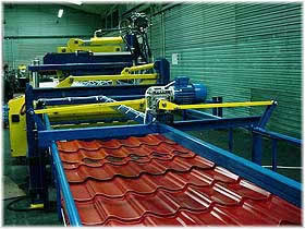 линия по производству металлочерепицы
