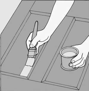 Нанесение слоев на дверь