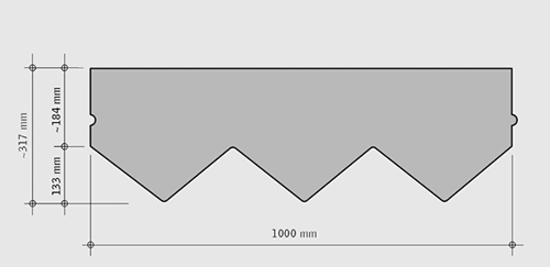 Размеры гонтов