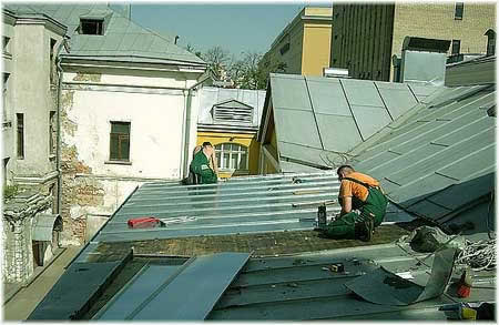 замена картин фальцевой кровли