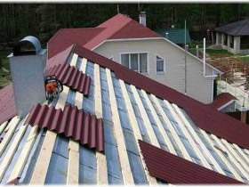 крыша из крашеного шифера