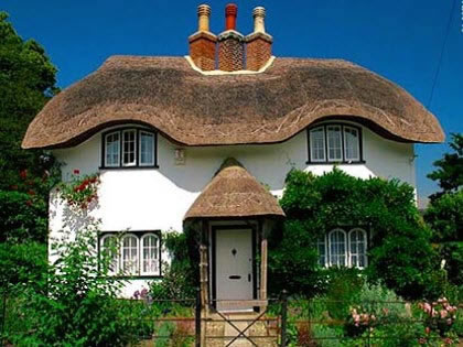 современная соломенная крыша