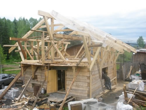 Стропильная система для крыши шале