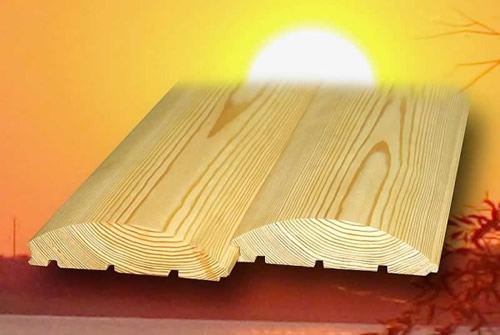 Так выглядит панель из блок-хауса