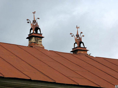 Печная труба на коньке