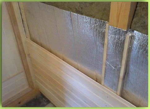 Утепление бани войлоком