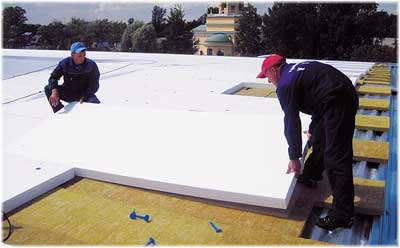 теплоизоляция плоской крыши листами пенопласта