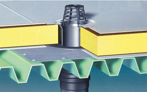 Устройство водоотвода с плоской крыши