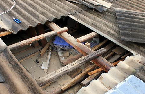 Замена шиферных листов