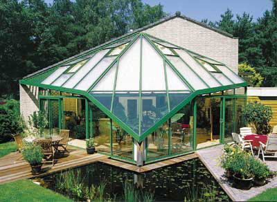 зимний сад с тремя скатами